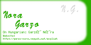 nora garzo business card